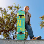 Distressed Grunge Urban Typography Word Cloud Skateboard<br><div class="desc">The effect of this trendy street text based design depends on the length of your name. Select "Click to customise further" at the bottom of the "Personalise this template" to get the look you want. You can make the background and/or text any colour you want as well. Have fun creating....</div>