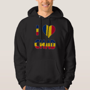 Distressed Grunge Worn Out Style I Love Chad Hoodie