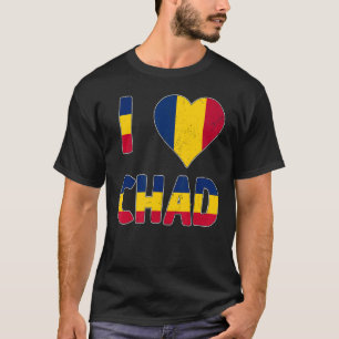 Distressed Grunge Worn Out Style I Love Chad T-Shirt