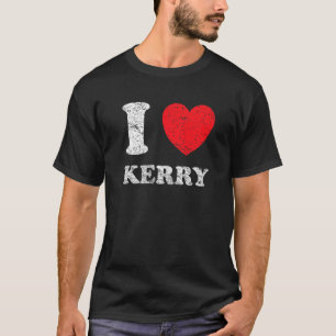 Distressed Grunge Worn Out Style I Love Kerry T-Shirt