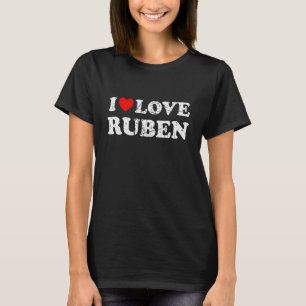 Distressed Grunge Worn Out Style I Love Ruben T-Shirt
