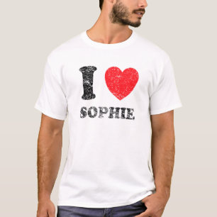 Distressed Grunge Worn Out Style I Love Sophie T-Shirt