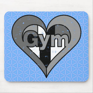 Distressed Gym Heart Mouse Pad