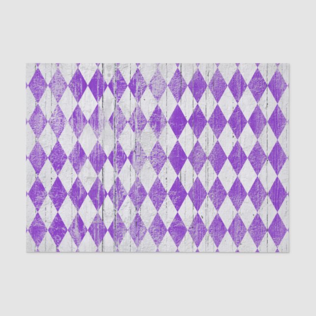 Distressed Harlequin Burnt Orange Diamond Tissue P Paper (Front)