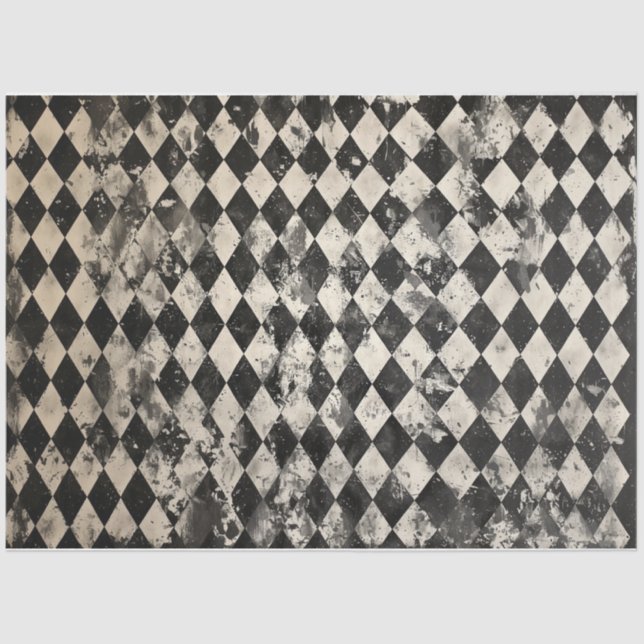 Distressed Harlequin Tissue Paper (Front)