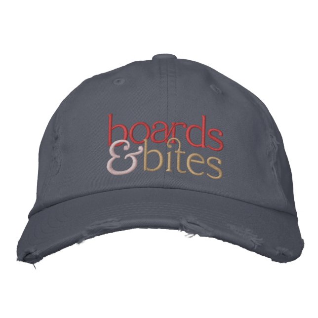 Distressed Hat with embroidered logo (Front)