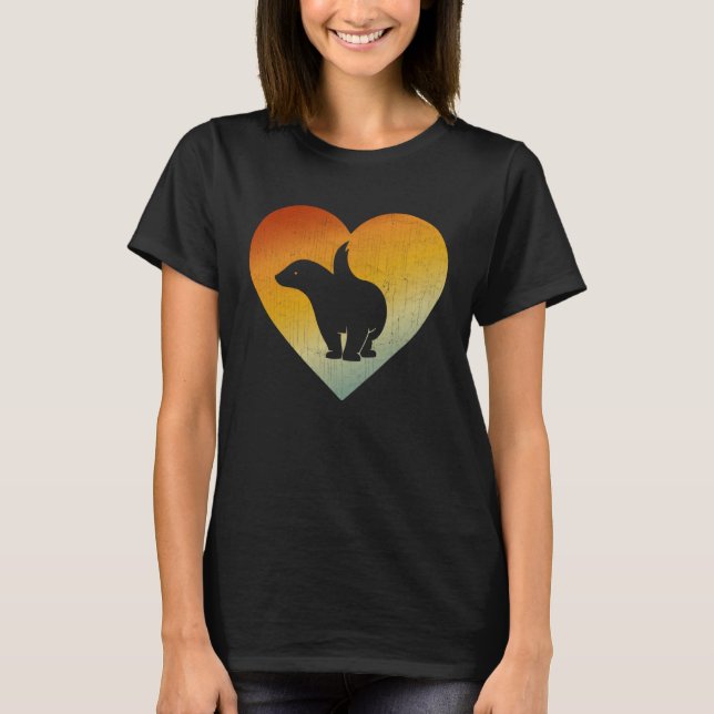 Distressed Heart Retro Style Men Women Honey Badge T-Shirt (Front)
