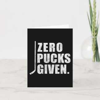 Distressed Hockey Zero Pucks Given  Card