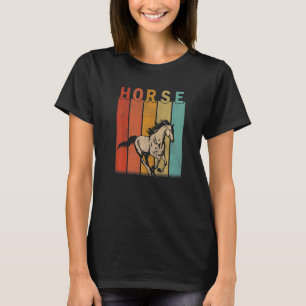 Distressed Horse  Men Women Kid Cute Horse Retro T-Shirt