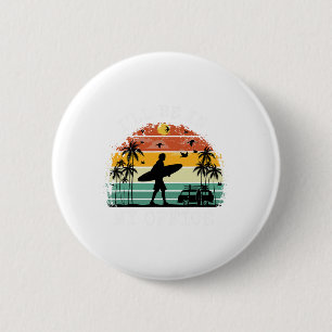 Distressed I'll Be In My Office Funny Surf Beach L 6 Cm Round Badge