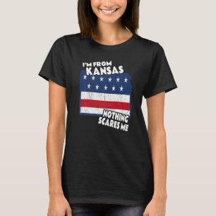 Distressed I'm From Kansas Home State Ks Nothing S T-Shirt