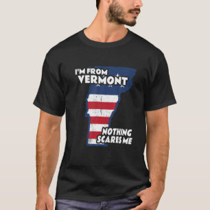 Distressed I'm From Vermont Home State VT Nothing T-Shirt
