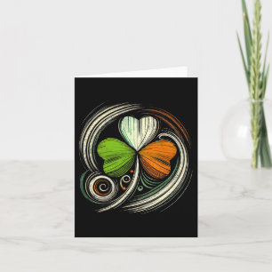 Distressed Ireland Flag Shamrock Irish Flags Vinta Card