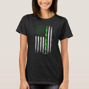 Distressed Irish American Flag Chess St Patrick's T-Shirt