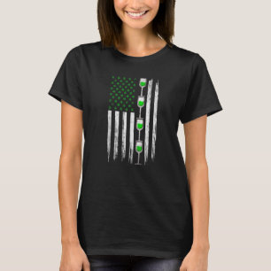 Distressed Irish American Flag Wine St Patrick's D T-Shirt