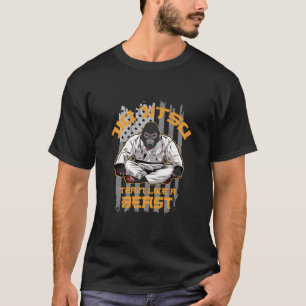Distressed Jiu Jitsu Fighter Bjj American Mma Gori T-Shirt