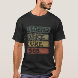 Distressed Legend Since June 1986 37Th T-Shirt