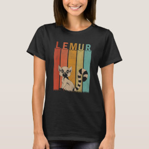 Distressed Lemur Men Women Kid Cute Lemur Retro T-Shirt