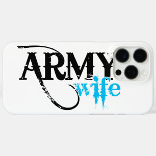 Distressed Lettering Army Wife iPhone 16 Pro Max Case