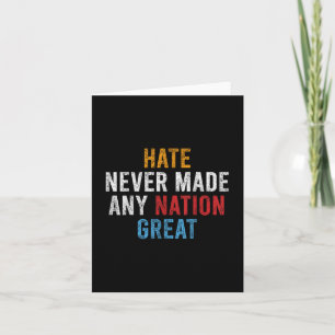 Distressed Lettering Text Saying Orange Anti Trump Card