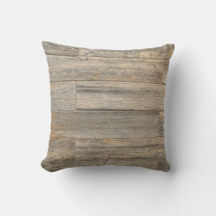 Distressed light Rustic Wood grain planks Cushion