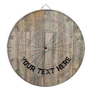 Distressed light Rustic Wood grain planks Dartboard