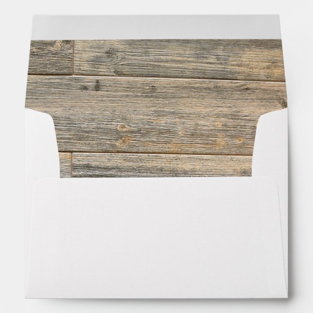 Distressed light Rustic Wood grain planks  Envelope (Back (Bottom))