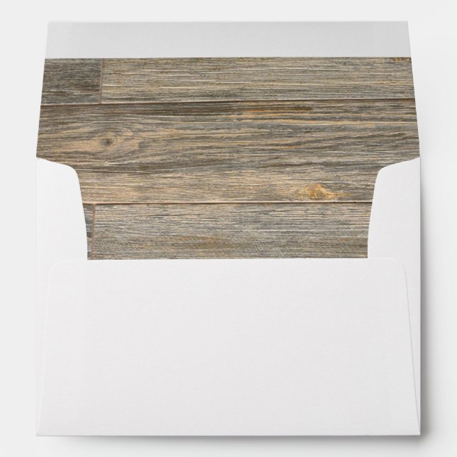 Distressed light Rustic Wood grain planks  Envelope (Back (Bottom))