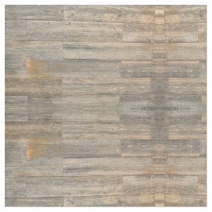 Distressed light Rustic Wood grain planks   Fabric
