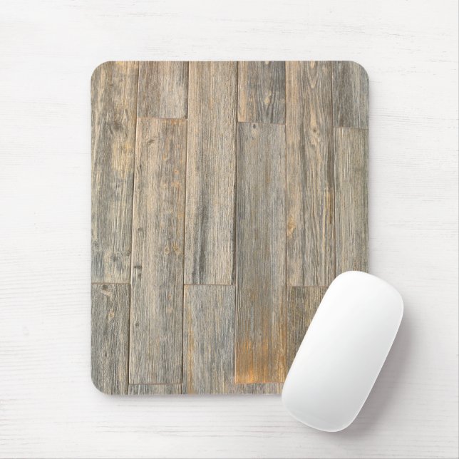 Distressed light Rustic Wood grain planks   Mouse Pad (With Mouse)
