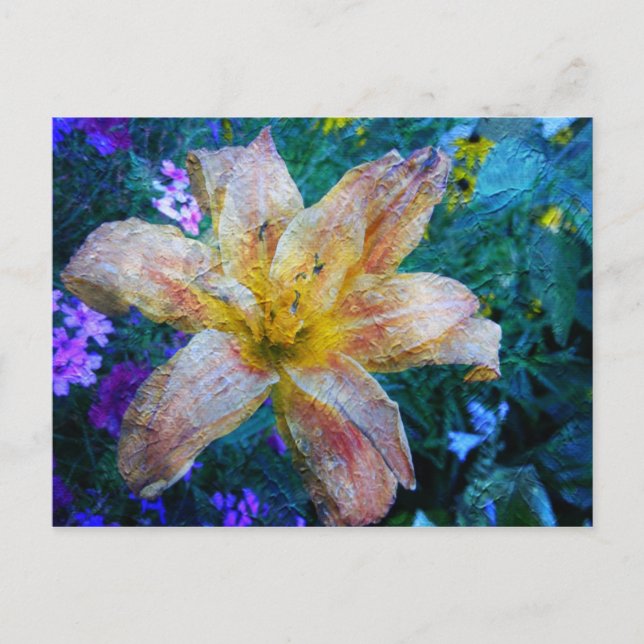 Distressed Lily Art Postcard (Front)