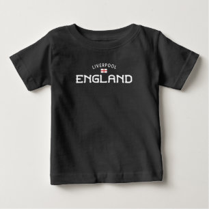 Distressed Liverpool England Baby T-Shirt