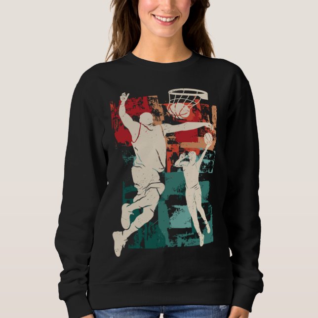 Distressed Look Basketball Sweatshirt (Front)