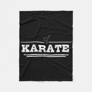 Distressed Look Karate Gift For Karateka Fleece Blanket