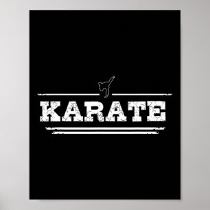 Distressed Look Karate Gift For Karateka Poster