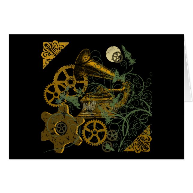 Distressed Look Steampunk Design (Front Horizontal)