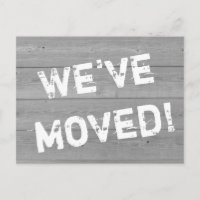 Distressed look wood panel moving postcards