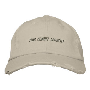 Distressed loyal Mob saint laurent sand Embroidered Hat