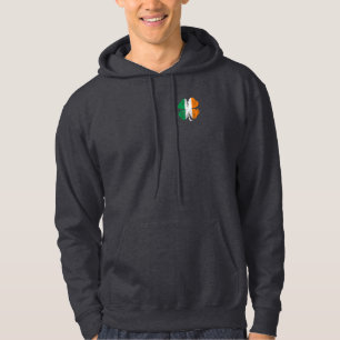 Distressed 'Luck Of The Irish' Shamrock Zip Hoodie
