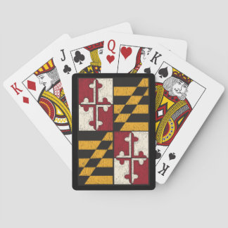 Distressed Maryland Flag Playing Cards