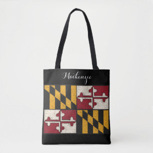 Distressed Maryland State Flag  Tote Bag