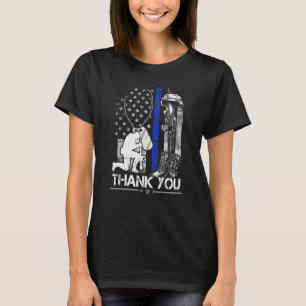 Distressed Memorial Day Flag Military Boots Dog Ta T-Shirt