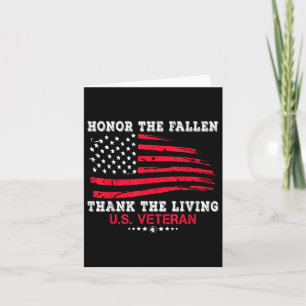 Distressed Memorial Day Honour The Fallen Thank Th Card