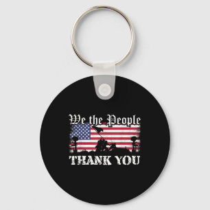 Distressed Memorial Day Shirt Flag Military Boots Key Ring