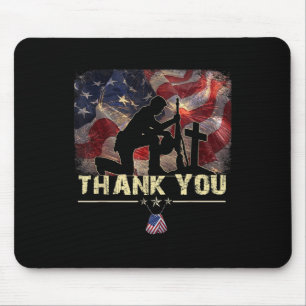 Distressed Memorial Day Shirt Flag Military Boots Mouse Pad