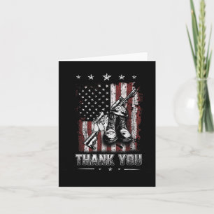 Distressed Memorial Day Usa Flag Military Boots Do Card