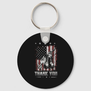 Distressed Memorial Day Usa Flag Military Boots Do Key Ring