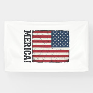 Distressed Merica Flag Patriotic Vector Shirt Desi Banner