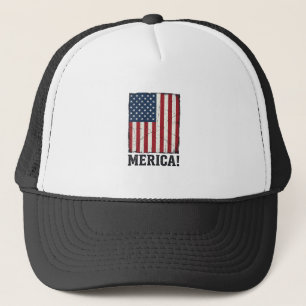 Distressed Merica Flag Patriotic Vector Shirt Desi Trucker Hat