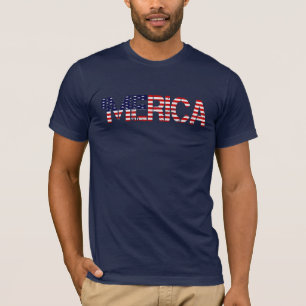 Distressed 'MERICA US FLAG T-shirt